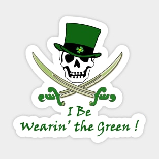 Fun Pirate St Patrick's Day Tee Sticker